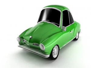 karmann ghia desenho animado Modelo 3D