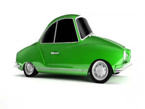 karman ghia toon 3D Model
