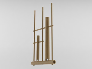 Angklung Bamboo 3D Baskı Modeli