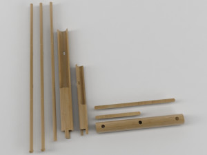 Angklung Bamboo 3D Baskı Modeli