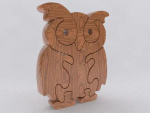 quebra-cabe&ccedil;a de coruja para imprimir Modelo de Impressão 3D