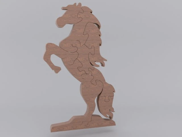 horse puzzle printable 3D Print Model .c4d .max .obj .3ds .fbx .stl .blend 