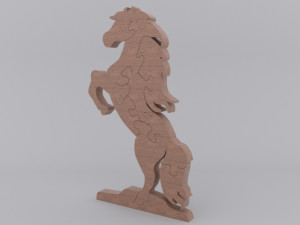 horse puzzle printable 3D Print Model