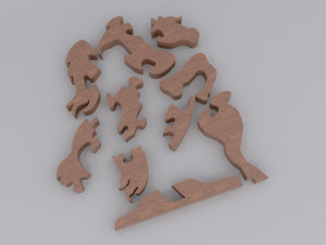 horse puzzle printable 3D Print Model