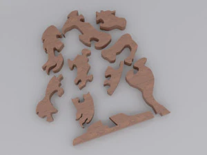 horse puzzle printable 3D Print Model