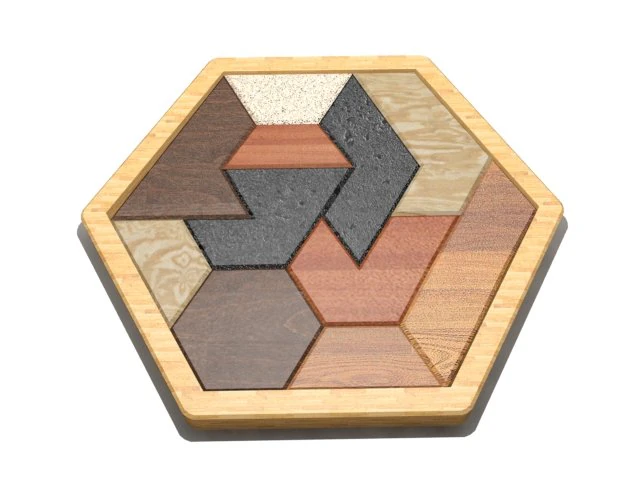 wooden puzzle 3D Model .c4d .max .obj .3ds .fbx .stl .blend 