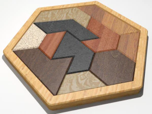 wooden puzzle 3D Model