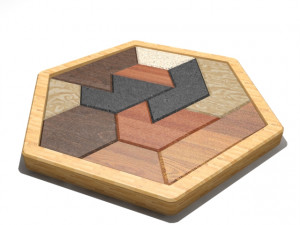 wooden puzzle 3D-Modell