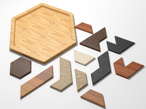 wooden puzzle 3D-Modell