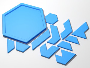 wooden puzzle 3D-Modell