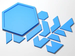 wooden puzzle 3D Model