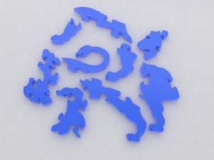 wood lion puzzle 3D Print Model