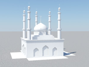 5 pillars masjid 3D Model