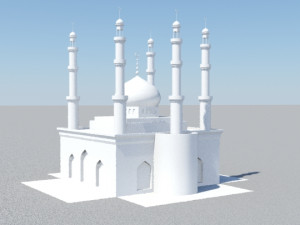 5 pillars masjid 3D Model
