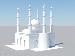 5 pillars masjid 3D Model