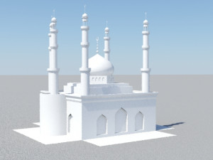 5 pillars masjid 3D Model