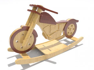 Holzfahrrad f&uuml;r Kinder 3D Druckmodell