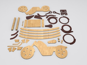 wooden bike kid 3Dプリントモデル