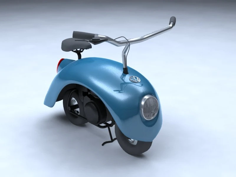 Vw mini bike 3D Model .c4d .max .obj .3ds .fbx .stl .blend 