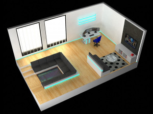 Lux Loft Room 3D Model