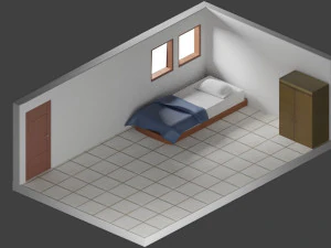 3 Simple Bedrooms 3D Model