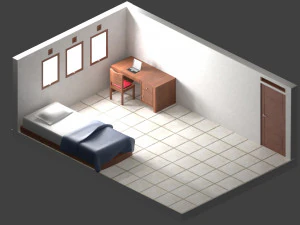 3 Simple Bedrooms 3D Model
