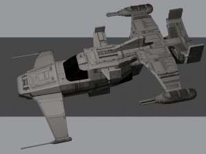 Space Gunship Modèle 3D