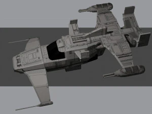 Space Gunship 3D Model