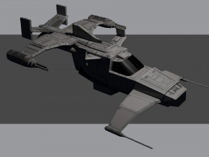 Space Gunship Modèle 3D