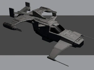 Space Gunship 3D Model
