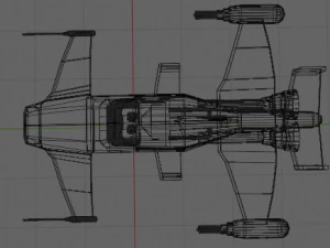 Space Gunship 3D Model