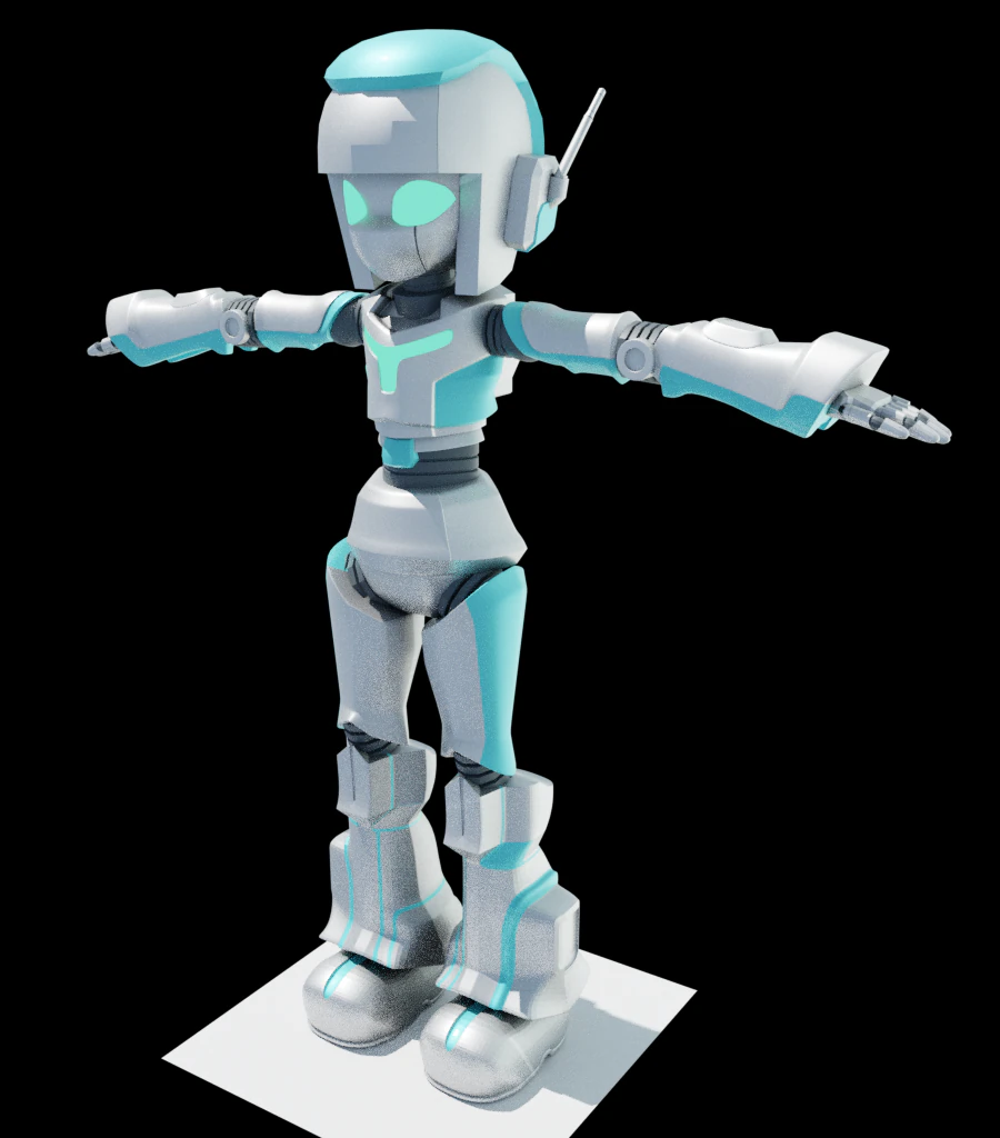 N-Droid Robot 3D Model .c4d .max .obj .3ds .fbx .stl .blend 