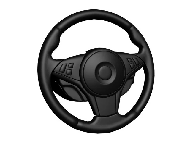 Steering Wheel 3D Model .c4d .max .obj .3ds .fbx .stl .blend 