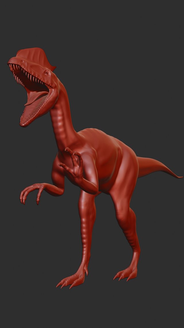 Dilophosaurus 3D 모델 .c4d .max .obj .3ds .fbx .stl .blend 