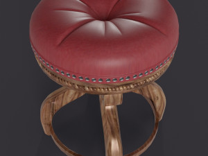 Red Stool Modelo 3D