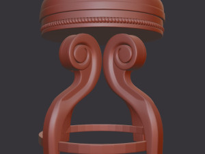 Red Stool 3D 모델