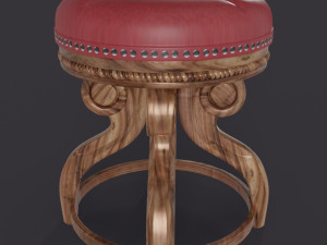 Red Stool 3D 모델