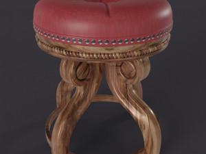 Red Stool 3D 모델