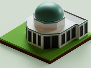 3 Masjid Low Poly 3D मॉडल