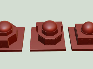 3 Masjid Low Poly 3D मॉडल