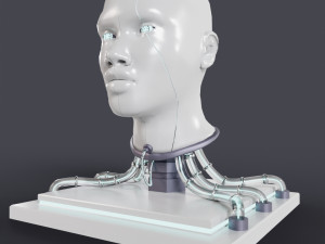 Cyborg Head Bust V1  3D Models