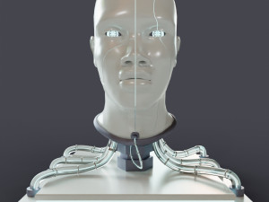Cyborg Head Bust V1 3D Модель
