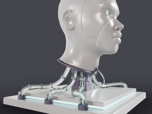 Cyborg Head Bust V1 3D Модель