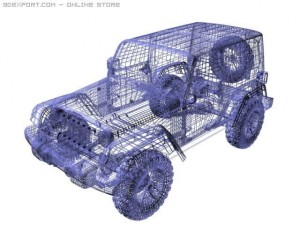jeep rubicon 2007 Modello 3D