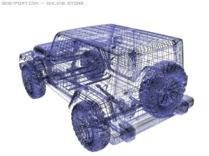 jeep rubicon 2007 3D Model