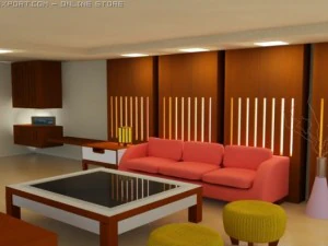 camera degli ospiti interna Modello 3D