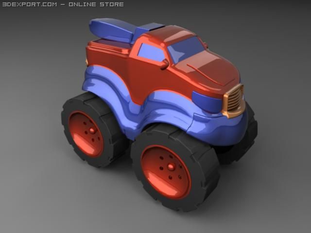 toy truck 3D 模型 .c4d .max .obj .3ds .fbx .stl .blend 