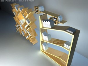 book shelfs Modello 3D