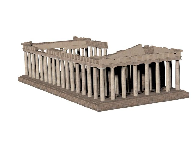 parthenon 3D Model .c4d .max .obj .3ds .fbx .stl .blend 
