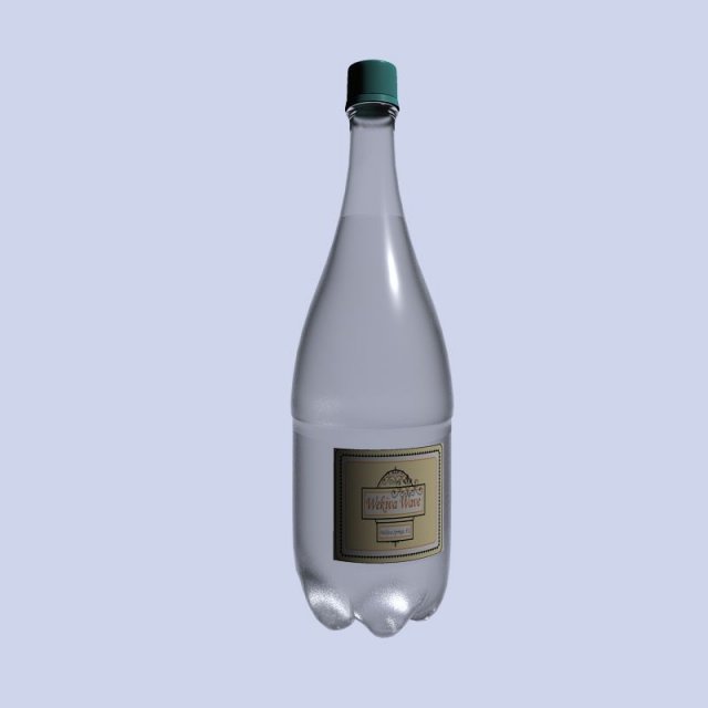 bottle of water 3D Model .c4d .max .obj .3ds .fbx .stl .blend 